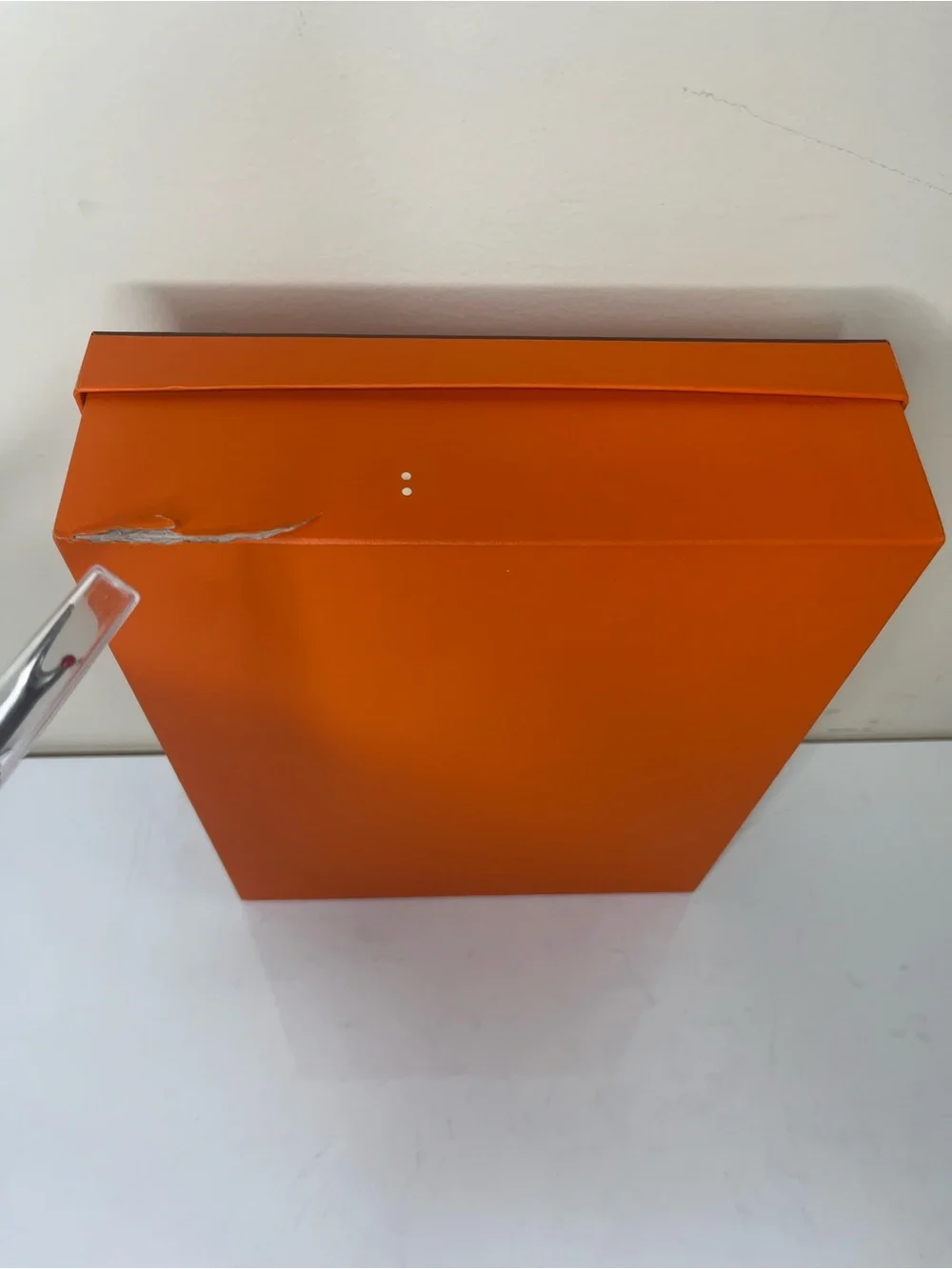 Hermès Signature Orange Empty Gift Box with Branded Ribbon
